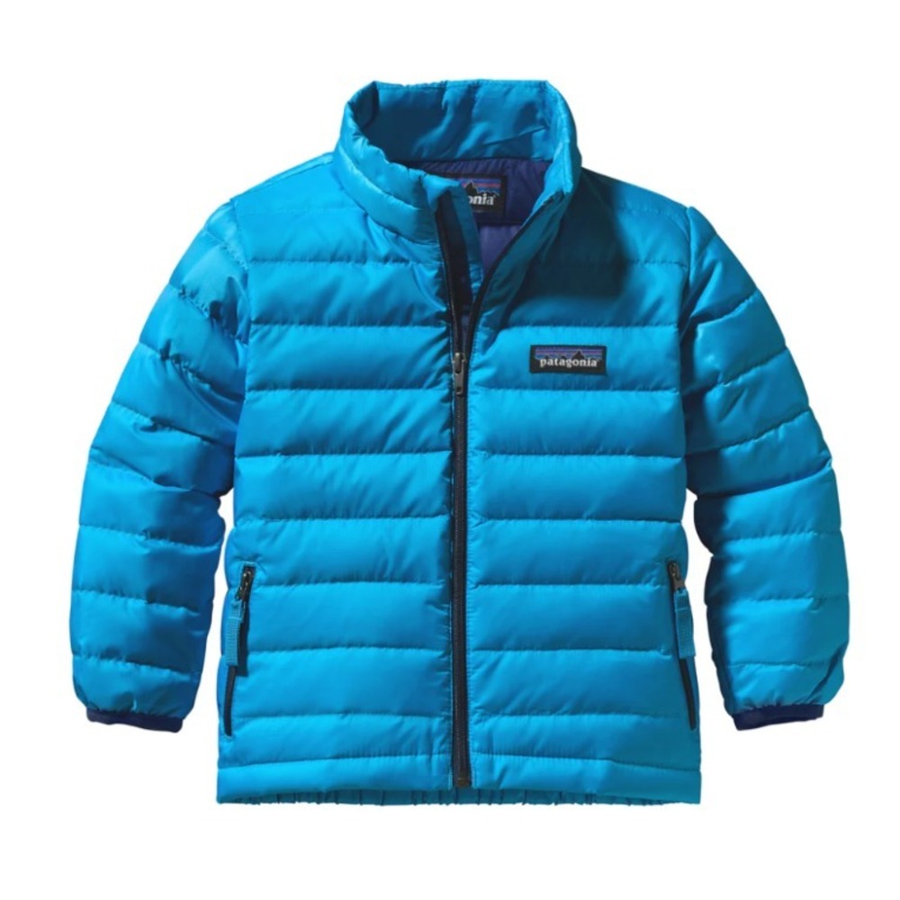 Patagonia Baby Down Sweater Puffer Jacket Full Zip Windproof Blue 12-18 Months